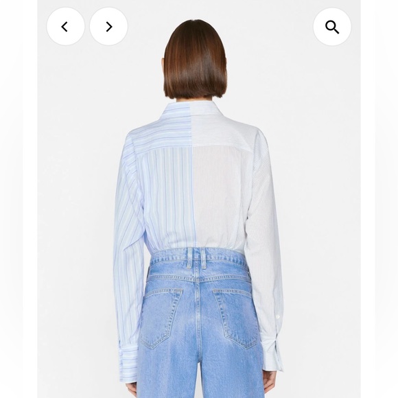 FRAME Le Mix Blanc Multi Oversized Shirt - Picture 3 of 11